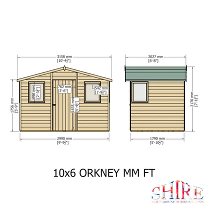 Shire Orkney 10x6 Shiplap