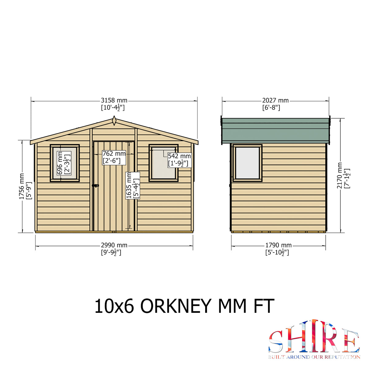 Shire Orkney 10x6 Loglap