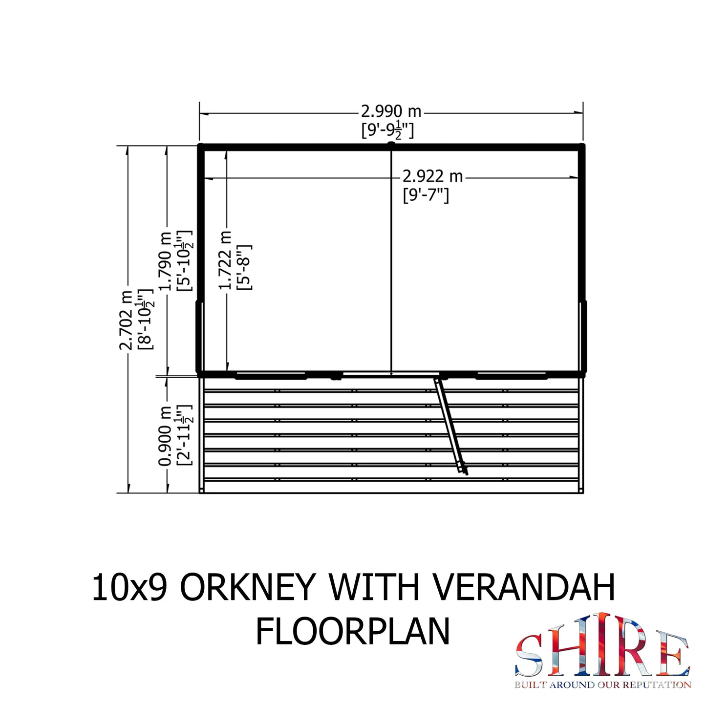Shire Orkney 10x9 Shiplap