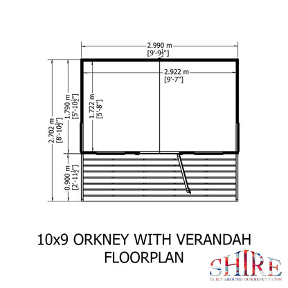 Shire Orkney 10x6 Loglap