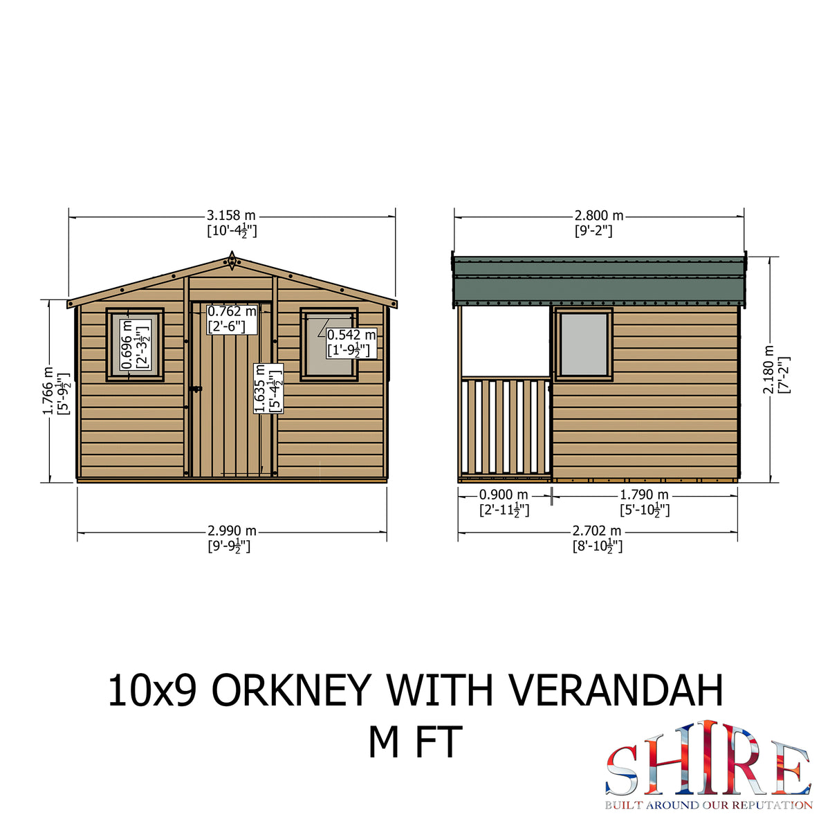 Shire Orkney 10x6 Loglap