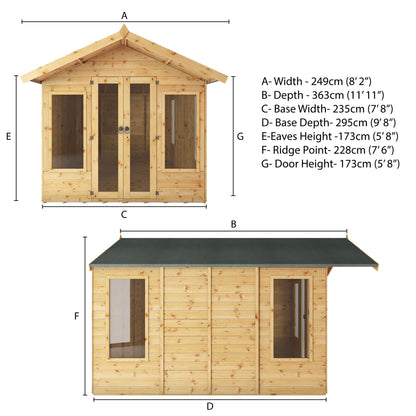 Mercia 10 x 8 Premium Sussex Summerhouse