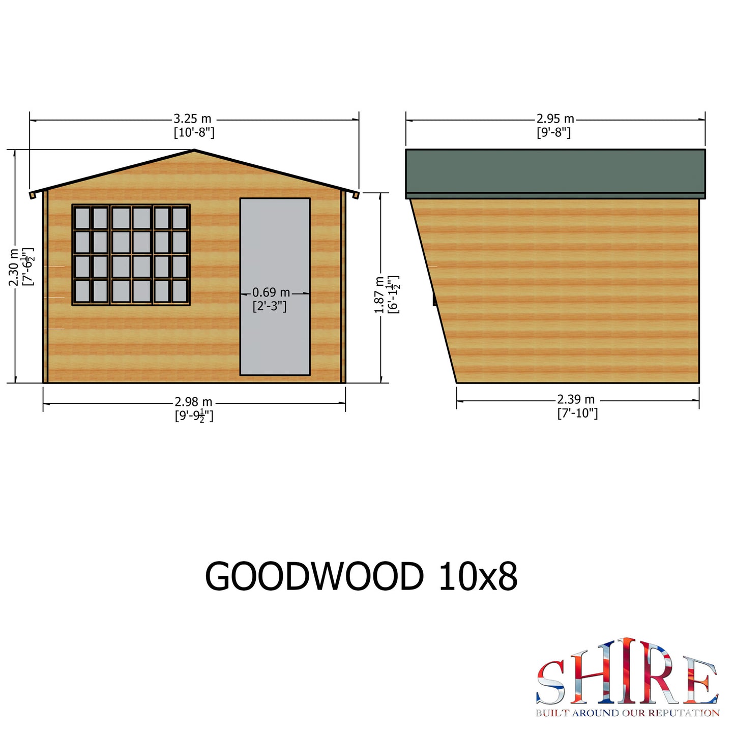 Shire Goodwood 10x8 Shiplap Style C