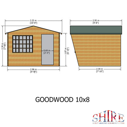 Shire Goodwood 10x8 Shiplap Style C