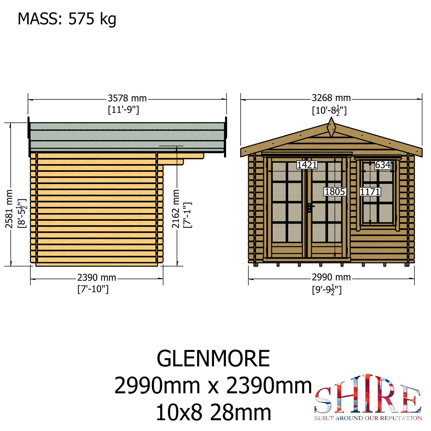 Shire Glenmore 10x8