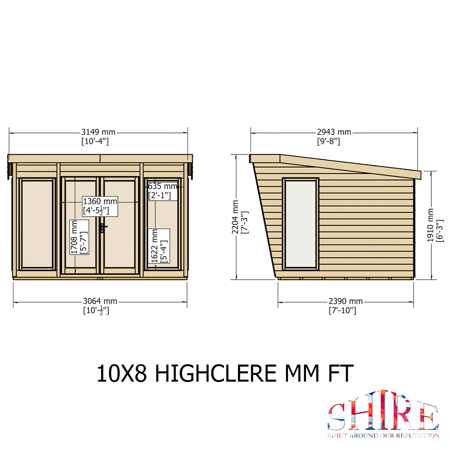 Shire Highclere 10x8 Loglap