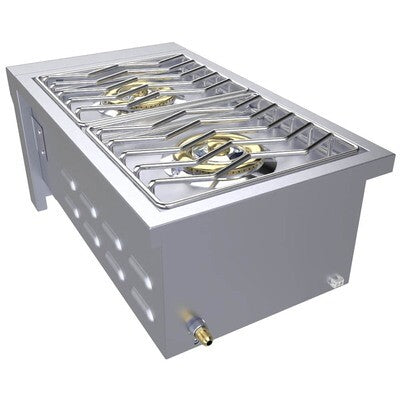 Sunstone Ruby Series 13" Slide-In Versa Double Burner – 304 Stainless Steel,