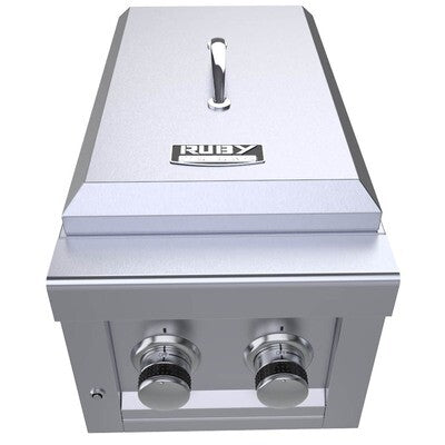 Sunstone Ruby Series 13" Slide-In Versa Double Burner – 304 Stainless Steel,