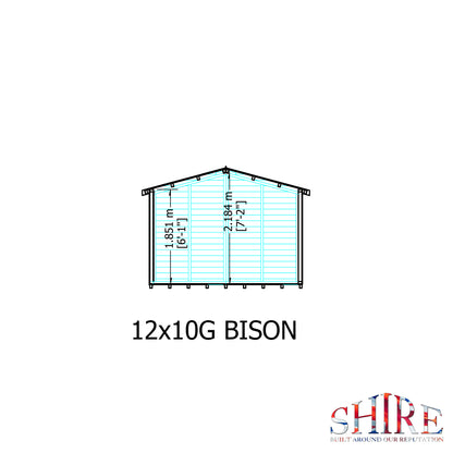 Shire Bison 12x10 Double Door Loglap