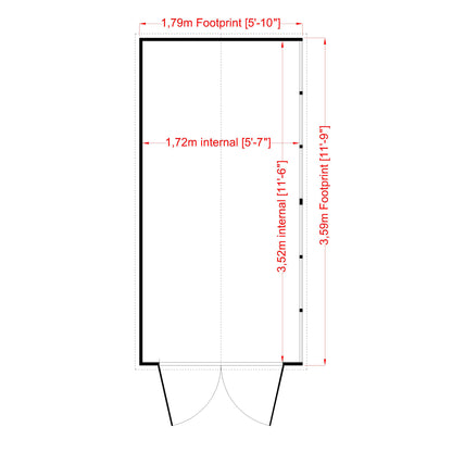 Shire Overlap Double Door 12x6 D/D