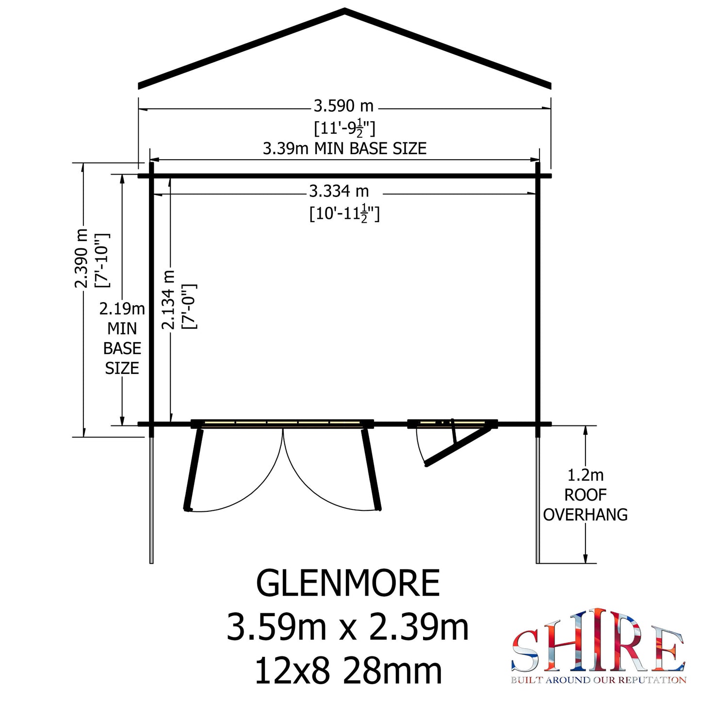 Shire Glenmore 12x8