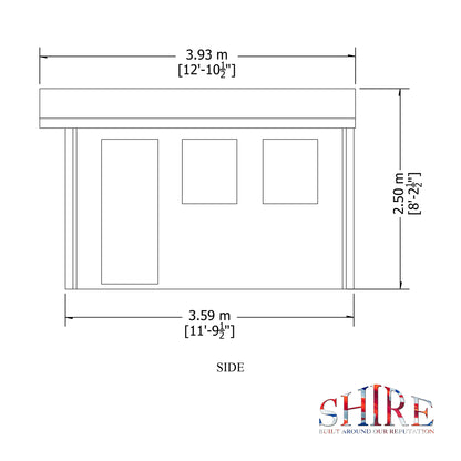 Shire Bradenham 13x12 Log Cabin (28mm - 70mm Logs)