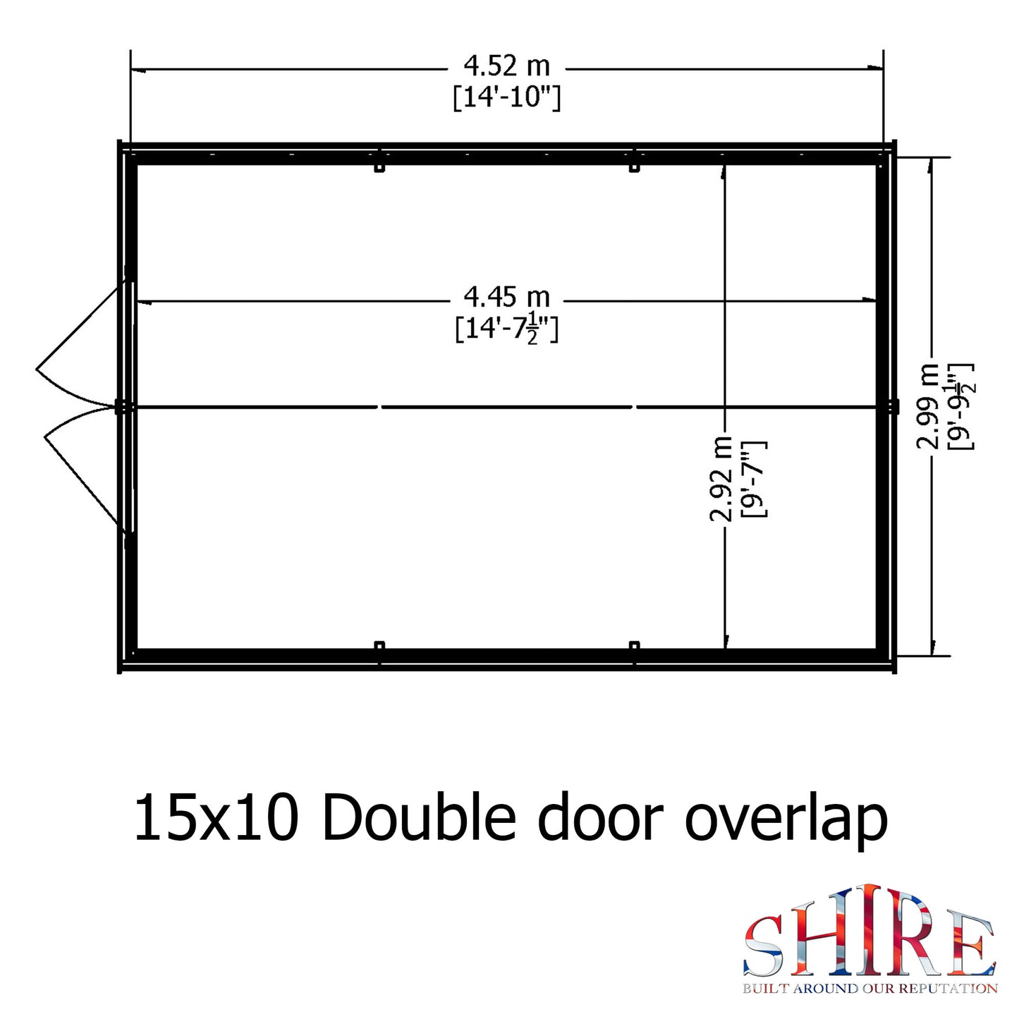 Shire Overlap Double Door 10x15 D/D