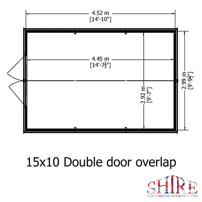 Shire Overlap Double Door 10x15 D/D