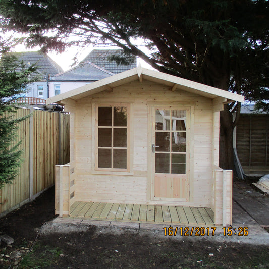 Shire Maulden with veranda 9x9 19mm Log Cabin