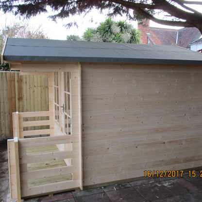 Shire Maulden with veranda 9x9 19mm Log Cabin
