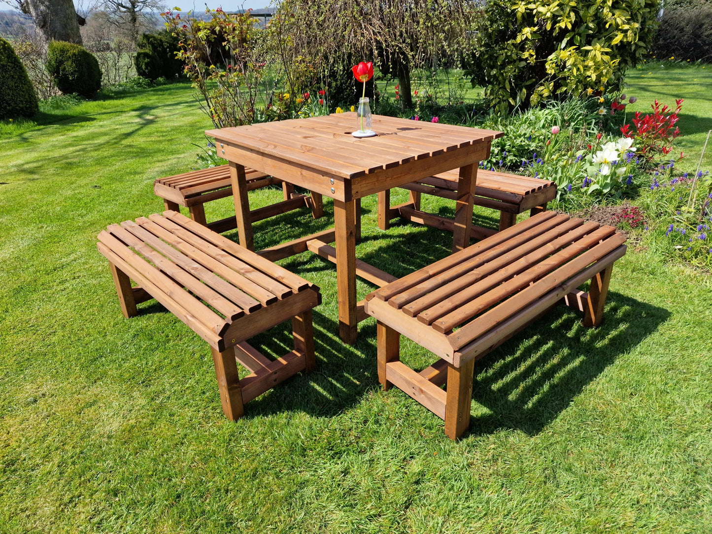 Churnet Valley Contemporary Table And Bench Set - SITS 8