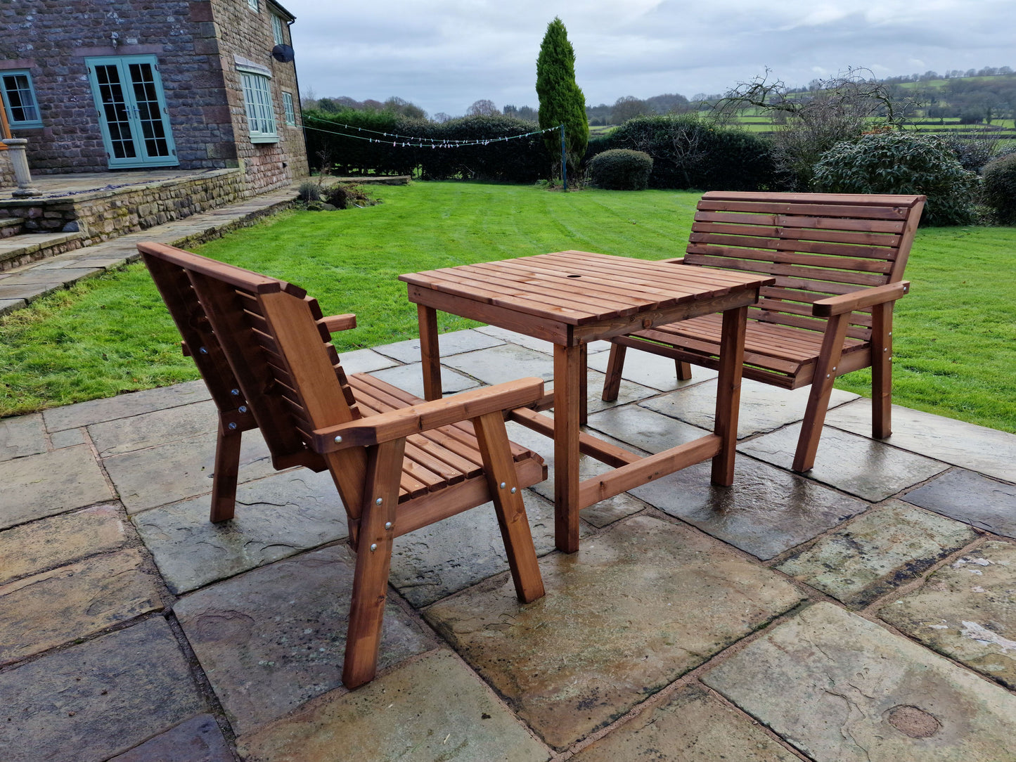 Churnet Valley 4 Seat Set 2x2B 99CM Table