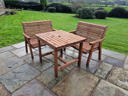 Churnet Valley 4 Seat Set 2x2B 99CM Table