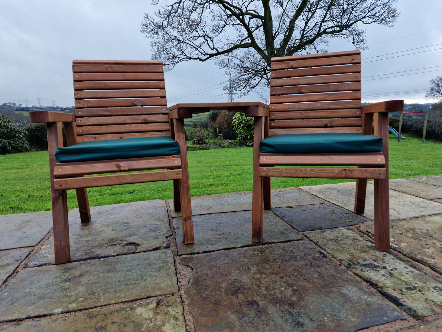 Churnet Valley Love Seat Angled