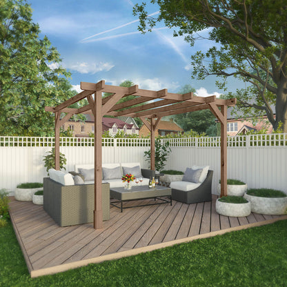 Mercia Trent 3m x 3m Pressure Treated Pergola