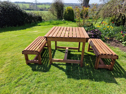 Churnet Valley Contemporary Table And Bench Set - SITS 4