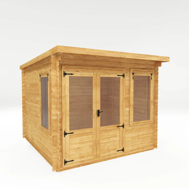 Mercia 3m x 3m Pent Log Cabin - 19mm