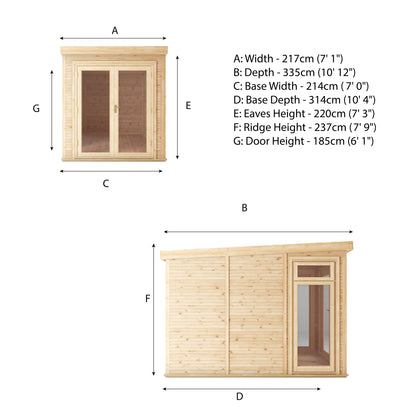 Mercia 2m x 3m(D) Self Build Insulated Garden Room