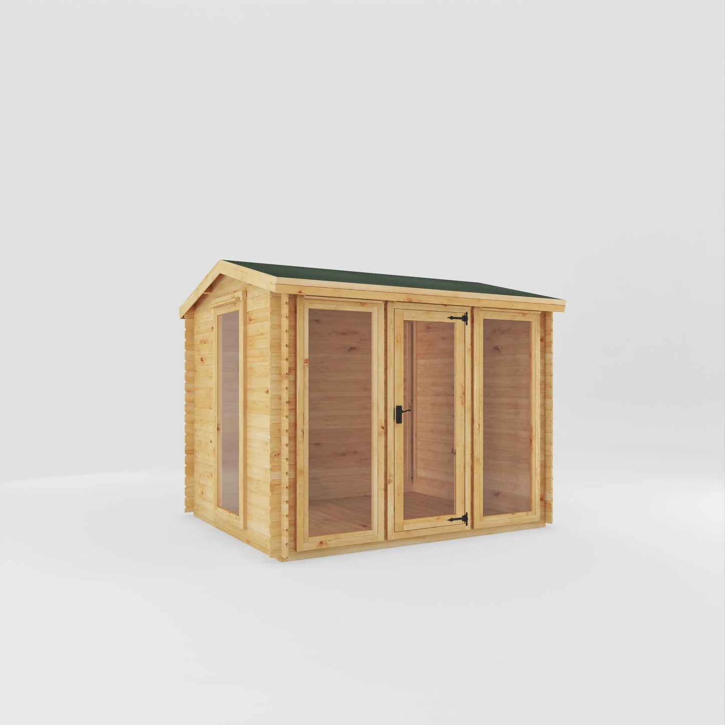 Mercia 3m x 2.5m Reverse Apex Log Cabin - 19mm