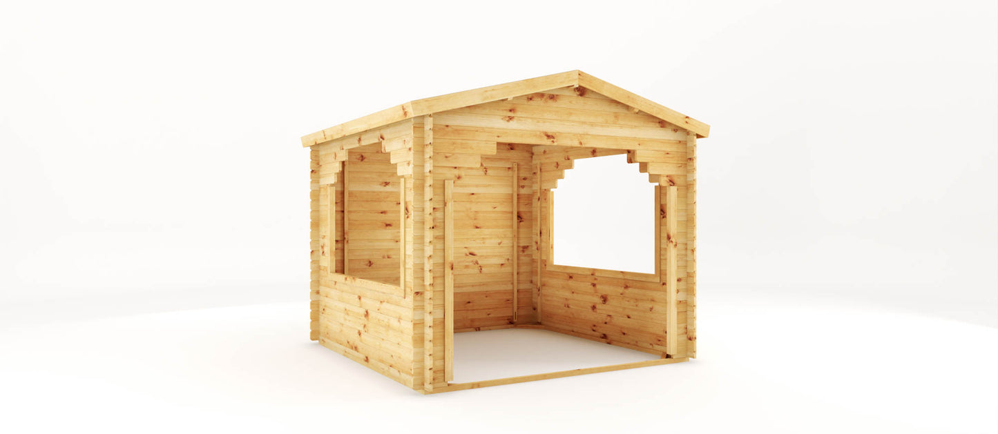 Mercia 3m x 3m Log Cabin Gazebo - 28mm