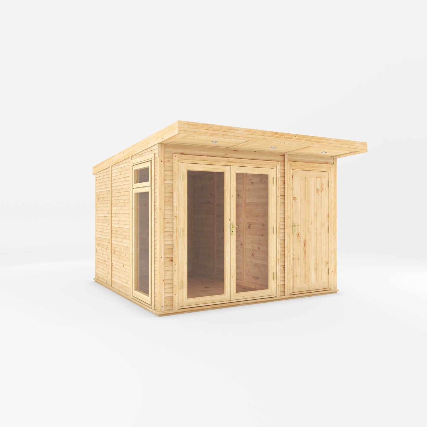 Mercia 3m x 3m(D) Insulated Garden Room with Side Shed