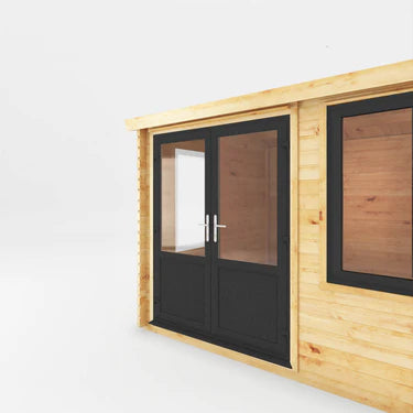 Mercia 4.1m x 3m Home Office Elite - 44mm (UPVC Windows & Door) - White