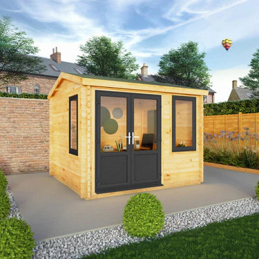 Mercia 3m x 3m Home Office Elite - 44mm (UPVC Windows & Door) - Grey