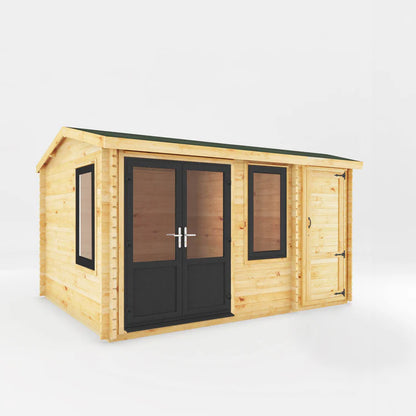 Mercia 4.1m x 3m Home Office Elite - 44mm (UPVC Windows & Door) - White