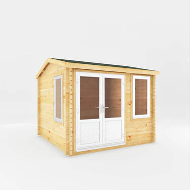 Mercia 3m x 3m Home Office Elite - 44mm (UPVC Windows & Door) - White