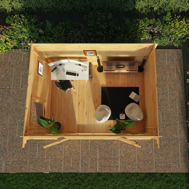 Mercia 4m x 3m Pent Log Cabin - 19mm