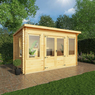 Mercia 4m x 3m Pent Log Cabin - 19mm