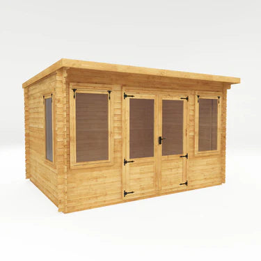 Mercia 4m x 3m Pent Log Cabin - 19mm