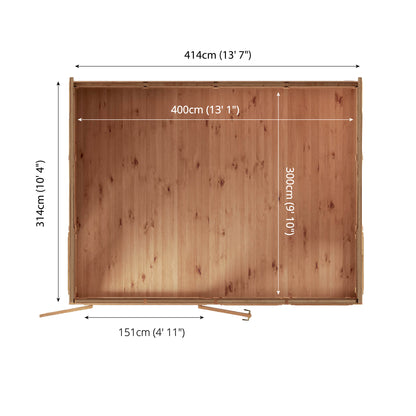 Mercia 4m x 3m(D) Self Build Insulated Garden Room