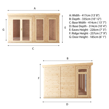 Mercia 4m x 3m(D) Self Build Insulated Garden Room