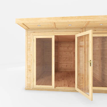 Mercia 4m x 3m(D) Insulated Garden Room with Side Shed