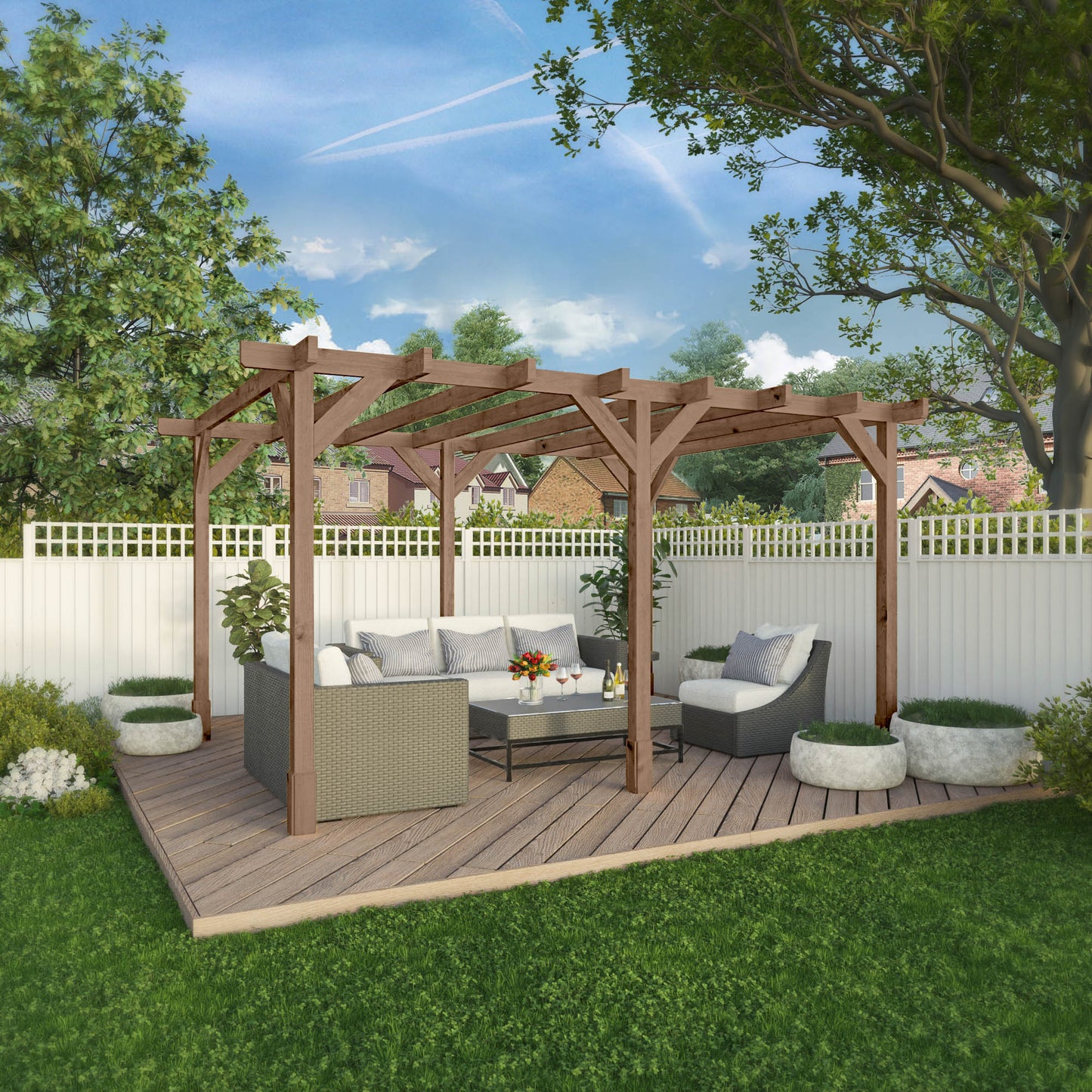 Mercia Trent 3m x 4m Pressure Treated Pergola