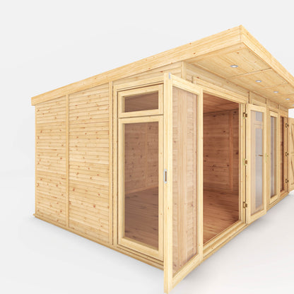 Mercia 5m x 3m(D) Insulated Garden Room with Side Shed