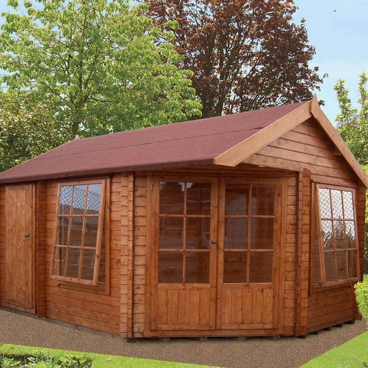 Shire Livia 10x14 28mm Log Cabin