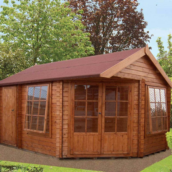 Shire Livia 10x14 28mm Log Cabin