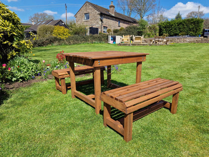 Churnet Valley Contemporary Table And Bench Set - SITS 4