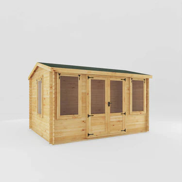 Mercia 4m x 3m Reverse Apex  Log Cabin - 19mm