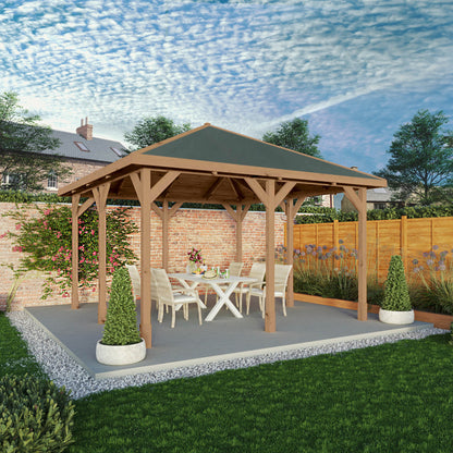 Mercia Carlton 4m x 4m Pressure Treated Gazebo