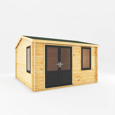 Mercia 4m x 4m Home Office Elite - 44mm (UPVC Windows & Door) - Grey