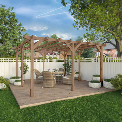 Mercia Trent 4m x 4m Pressure Treated Pergola